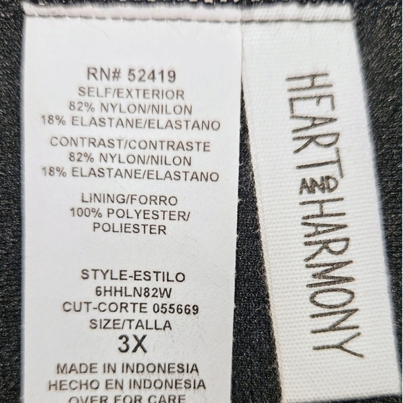 HEART & HARMONEY Plus Size Multi- Color Sequins Tie Neck Mesh Swimsuit Top 3X - Picture 10 of 14